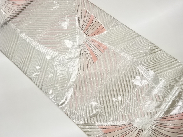 JAPANESE FUKURO OBI / WOVEN ABSTRACT WAVY STRIPE